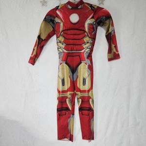 Avengers Marvel Ironman Kinder kleines Halloween Outfit gepolsterter Overall schwarze Maske - Bild 1 von 22