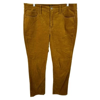 J. Pantalones para mujer Crew de pana de longitud completa esenciales de pierna recta tostados talla 32 Foto 1 de 4