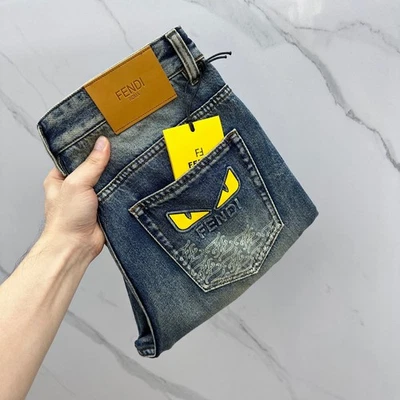 Fendi Vaqueros Pierna Recta Azul y Gris Talla: 30/31/32/33/34/36/38/39/40 Foto 1 de 4