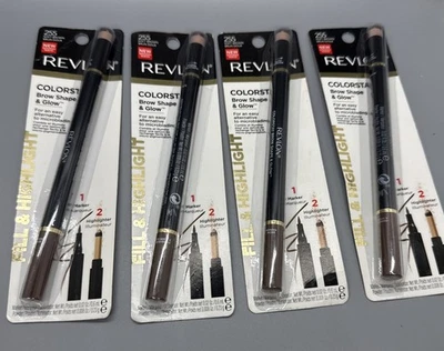 LOT OF 4 Revlon Colorstay Brow Shape & Glow #255 SOFT BROWN - Image 1 of 2