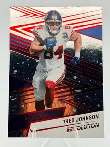 2025 Panini Revolution Theo Johnson Red Cosmo Parallel #63 New York Giants - Picture 1 of 2