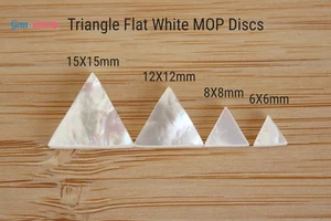 Discos sueltos con carcasa de fregona blanca natural plana triángulo 6X6 mm fabricación de joyas 10 piezas - Imagen 1 de 10