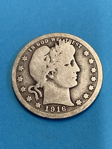 1916 D Friseurkopf Silber Viertel - Bild 1 von 2