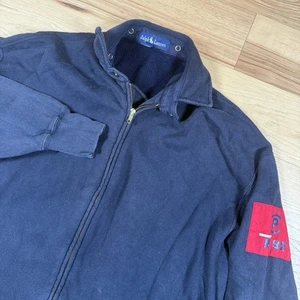 Polo Ralph Lauren RLPC-92 Vintage Rosso Navy Felpa Giacca Uomo Small - Foto 1 di 6