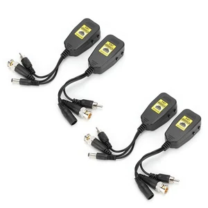 2Pair 3 In-1 PowerVideoAudio Balun Connector Transmitter 8MP CVi AHd TVi CVBS FY - Afbeelding 1 van 12