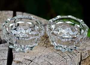 VINTAGE Candle Holders Pair FOSTORIA American Pattern 1950's Made in USA - Picture 1 of 5