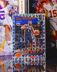 NBA Hoops 2019-20 Premium Stock Tribute #296 Zion Williamson Lazer Prizm - Foto 1 di 2
