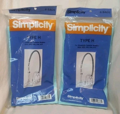 LOT of 2~Genuine Simplicity Type H Canister Vac Bags (S24,S20,S18,S14,S13) 12 Ct - Image 1 of 4