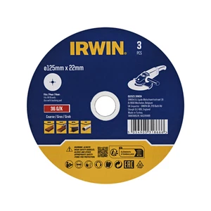 IRWIN 125 x 22mm 36 Grit Fibre Disc - 3 Pack - Picture 1 of 1
