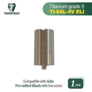 Pilastro premill vuoto pre-fresato in titanio ∅11,50 mm adatto per Adin Medentika - Foto 1 di 7