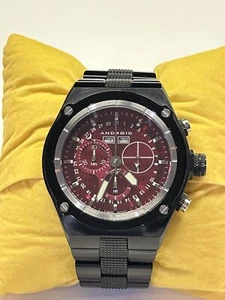 Men’s Android USA Interceptor AD381 Swiss Chrono 13 Jewel Red / Black 45mm Watch - Picture 1 of 6