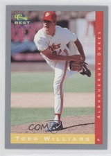 1993 Classic Best Minor League Gerald Williams Todd ( stats on back) Rookie RC