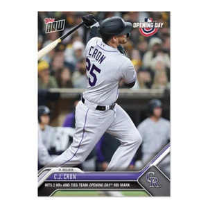 C.J. Cron - 2023 MLB TOPPS NOW Card 9 - 2 HRs on Opening Day RBI record mark - Picture 1 of 2