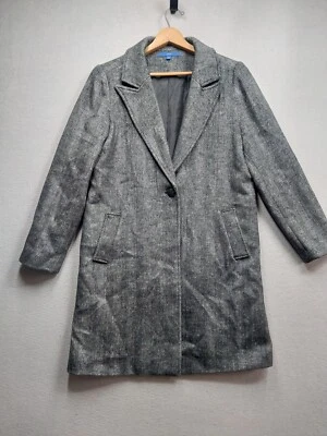 APT. Chaqueta suave 9 gris espiga de un solo pecho forrada con botones Foto 1 de 4