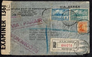 Bermuda WWII 1942 Registered Cover w/ BRNs 1175 Gray & 39268 Red - Picture 1 of 7