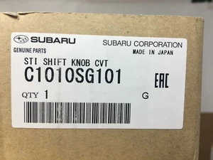 2015-2020 Subaru Leather Shift Knob AT CVT WRX Forester Crosstrek C1010SG101 OEM - Picture 1 of 3