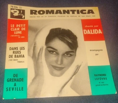 VINYL EP 7"*** DALIDA - ROMANTICA+3 GRAND PRIX FESTIVAL SAN REMO/1960 USED - Image 1 of 4