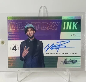 Absolute Marvin Bagley 2018-19 verde novato automático/5 - Sacramento Kings - Imagen 1 de 2