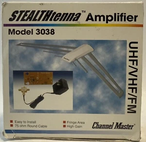 Channel Master Stealthtenna UHF/VHF/FM Amplifier Antenna Model 3038 - Picture 1 of 2