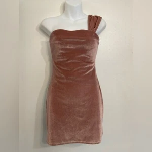 Vestido Privacy Please talla PEQUEÑO un hombro color rosa - Imagen 1 de 4
