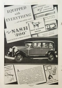 1929 Nash Motor Car Oldtimer Werbung mit allem ausgestattet  - Bild 1 von 1