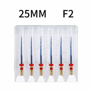 6pcs AZDENT Endodontic Dental Endo Files F2 Rotary Niti Files Gold Taper - Picture 1 of 12