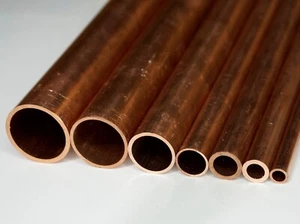 Kupfer Rohr Cu99,9 ETP Rundrohr 15x1,5 mm und 1 m Länge 2 Stk. Restposten - Bild 1 von 1