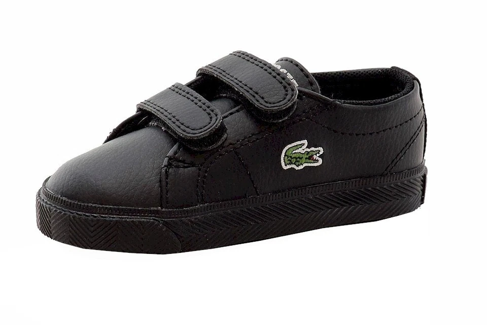 Zapatillas deportivas negras de moda Lacoste para niños pequeños Marcel LCR talla: 4 Foto 1 de 4