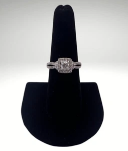 Anello di fidanzamento diamanti Vera Wang Love Collection 14KWG - Foto 1 di 12