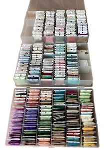 350+ Lot Embroidery Floss Thread Plastic Cases CROSS STITCH Clean Numbered - Picture 1 of 12