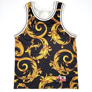 SUPREME x NIKE FOAMPOSITE BASKETBALL JERSEY MENS M BLACK GOLD SS14 - Imagen 1 de 19