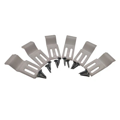 NUIE Accesorios de baño modernos clips de panel de baño x 6 y tornillos