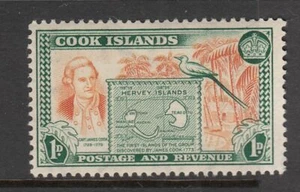 Cook Islands - 1d Definitives Issue (MLH) 1949 (CV $6) - Picture 1 of 1