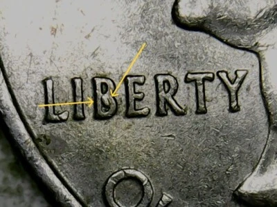 2008 P Oklahoma State Quarter Error OBVERSE Die Chip in "B" of Liberty.......a18 - Image 1 of 4