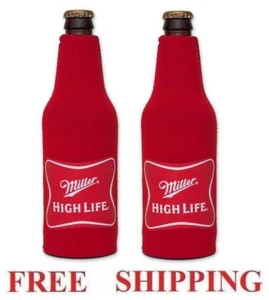 MILLER HIGH LIFE 2 BEER BOTTLE KOOZIE HUGGIE COOLIE COOZIE COOLER NEW - Picture 1 of 1