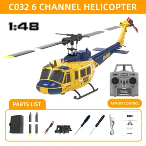 RC ERA C032 Huey UH-1 RC Helicopter 1/48 Gyro 6CH 3D One-key Inverted Flight - Picture 1 of 24