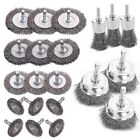 Wire Brush for Drill Set 21 Pcs, Abrasive Wire Wheel for Drill 1/4 Inch Hex S...