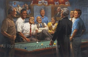 Callin' The Red- Democratic Presidents Pool Paper Open Ed by Andy Thomas; 12x18 - Picture 1 of 4