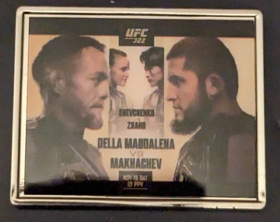 UFC 322 LapelPin Shevchenko Vs Zhang & Della Maddalena Vs Makhachev 11/15/25 MSG - Image 1 of 3