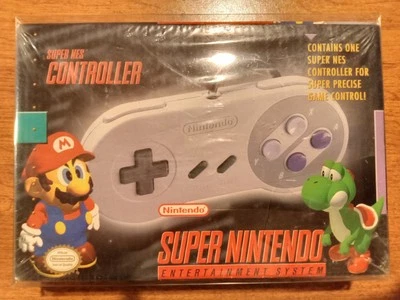 Brand New SNES Super Nintendo Controller Sealed SNS-102 has one rip - Image 1 of 4