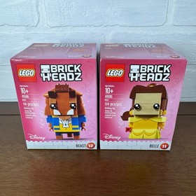 LEGO BRICKHEADZ: Belle (41595) & Beast (41596) BRAND NEW-SEALED