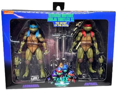 Figura de acción NECA TMNT Secret Of The Ooze Raphael & Leonardo paquete de 2 nuevas Foto 1 de 4