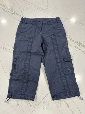 Pantalones capri Style & Co Petite recortados azules mezcla de algodón talla 4P suaves para todos los días Foto 1 de 4