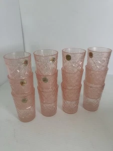 Vintage Set Of 12 Pink Plastic Tumblers Star Industrial Co - Bild 1 von 6