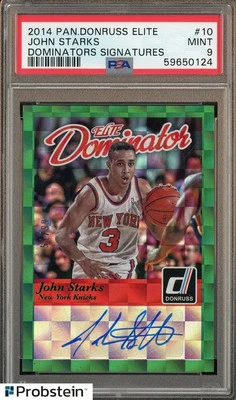 Donruss Elite Dominators Signatures #10 2014 John Starks automático 51/99 PSA 9 como nuevo Foto 1 de 2