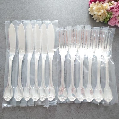 Tenedor de cuchillo de pescado cubiertos de plata Christofle PortRoyal 12 piezas casi como nuevo Foto 1 de 4