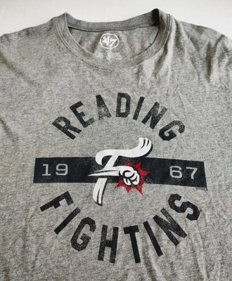 Camiseta Reading Fightin Phils 47 Marca Para Hombre L Gris MiLB 1967 Mezcla de Algodón  Foto 1 de 4