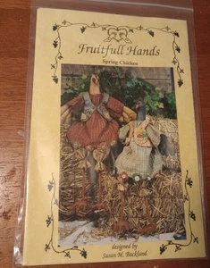 Fruitfull Hands Pattern Spring Chicken 18" FH-44 Uncut ©1997 Susan Backlund - Picture 1 of 2