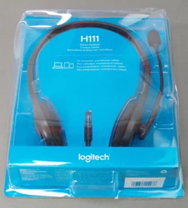 981-000612 - LOGITECH STEREO HEADSET H111 ON-EAR HEADSET - Picture 1 of 2