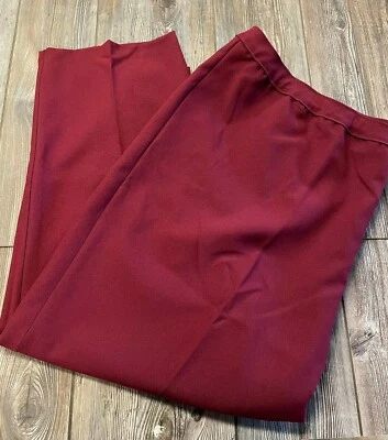 Vestido/calça casual feminina nova com etiquetas dobra sobre boa cintura elástica borgonha 36W - Imagem 1 de 2